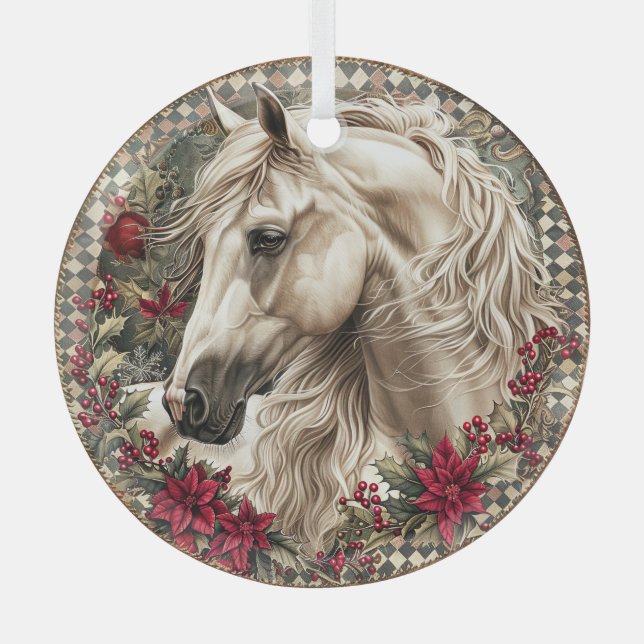Ornement En Verre Elegant Equestrian Christmas  (Recto)