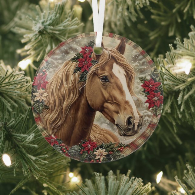 Ornement En Verre Elegant Equestrian Christmas  (Insitu)