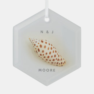 Ornement En Verre Elegant Junonia Beach Shell