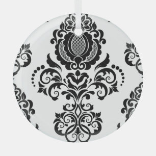 Ornement En Verre Elégant Vintage Damask Texture sans joint