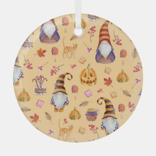 Ornement En Verre Eléments d'Halloween : aquarelle vintage transpare