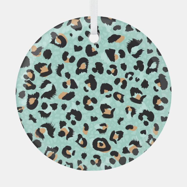 Ornement En Verre Empreinte de léopard, motif animal (Recto)