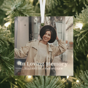 Ornement En Verre En mémoire d'amour mémorial photo personnalisée mo