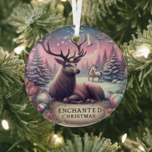 Ornement En Verre Enchanted Buck Ornament de Noël personnalisation