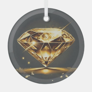 Ornement En Verre Encrusté diamant