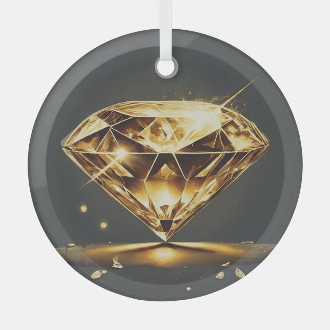 Ornement En Verre Encrusté diamant (Recto)