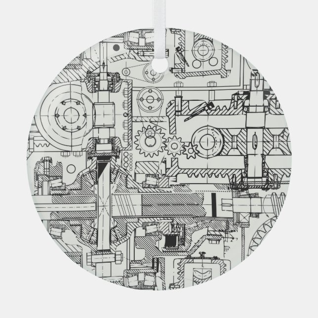 Ornement En Verre Engins de ver : Machines Techniques Simples. (Recto)