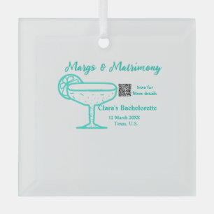 Ornement En Verre enterrement de vie de jeune fille Turquoise Margs 