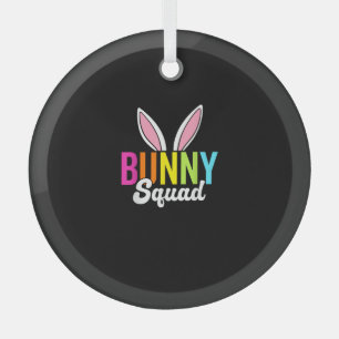 Ornement En Verre Équipe de lapin, assortis oreilles de lapin de Pâq