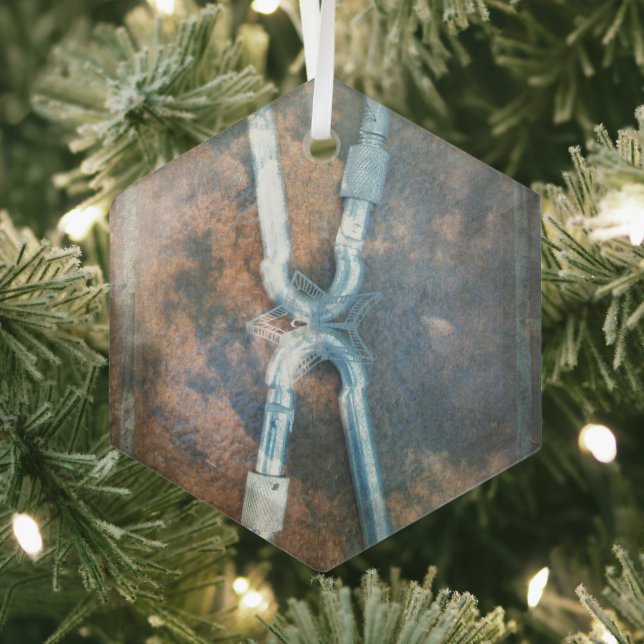 Ornement En Verre Étoile d'argent infini (Insitu)