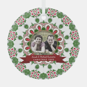 Ornement En Verre Famille de vacances amis Keepsaké cadeau photo