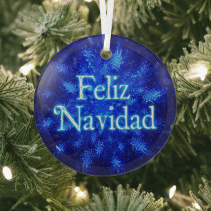 Ornement En Verre Feliz Navidad - Snowburst
