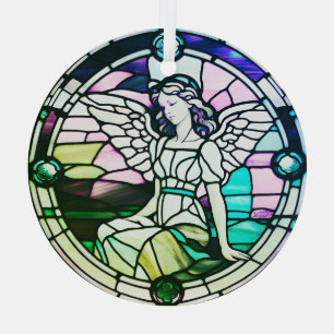 Ornement En Verre Fenêtre en verre coloré Angel