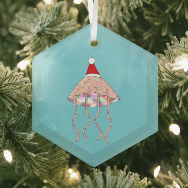 Ornement En Verre Fête de Noël Jellyfish (Insitu)
