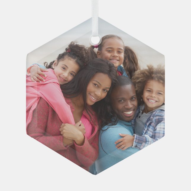 Ornement En Verre Fête de Noël personnalisée (Recto)