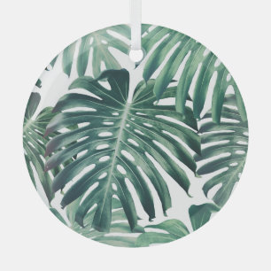 Ornement En Verre Feuilles de la jungle tropicale Arrière - plan flo