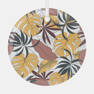 Ornement En Verre Feuilles tropicaux : arrière - plan dynamique et t