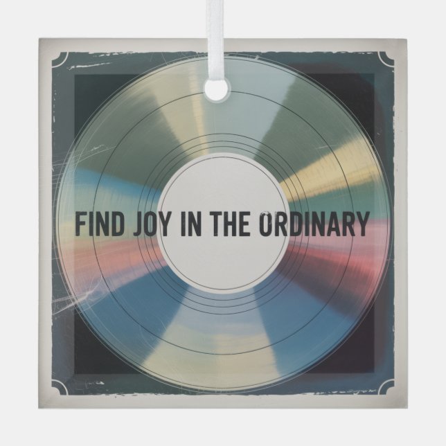 Ornement En Verre Find Joy In The Ordinary (Recto)