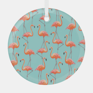 Ornement En Verre Flamingo réaliste : motif vintage