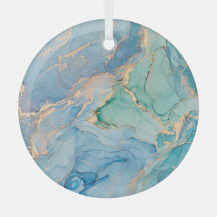 Ornement En Verre Flèches métalliques : Art Abstrait des fluides