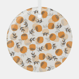 Ornement En Verre Fleurs d'art populaire style scandinave