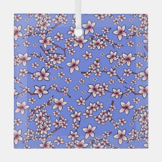Ornement En Verre Fleurs de cerisiers KiniArt (Recto)
