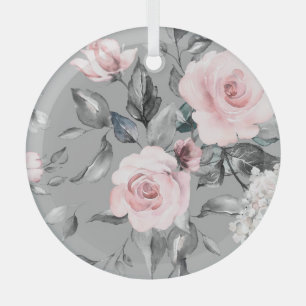 Ornement En Verre Fleurs de printemps Feuille main tiré