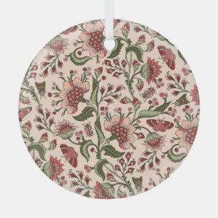 Ornement En Verre Fleurs d'Imaginaire Paisley main tiré