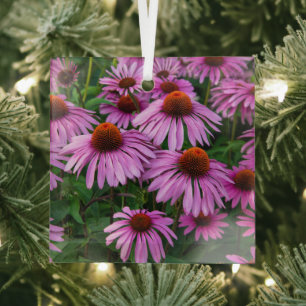 Ornement En Verre Fleurs Jardin aux fleurs roses