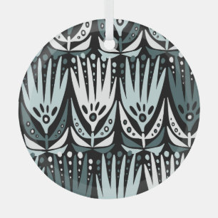 Ornement En Verre Fleurs marines : Vintage moderne Abstrait.