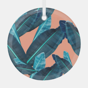 Ornement En Verre Fleurs tropicales, arrière - plan sans couture bot