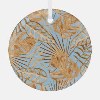 Ornement En Verre Fleurs Tropicales Vibrantes : Colorées Et Sans Cou