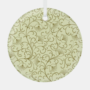 Ornement En Verre Floral Vintage : Belle illustration de fond