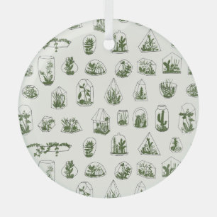 Ornement En Verre Florarium Succulent : Conception géométrique Vinta