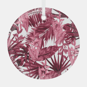 Ornement En Verre Foliage Aquarelle violet, Floral sans joint.