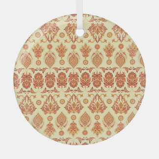 Ornement En Verre Folkloric Batik Floral Motif ethnique