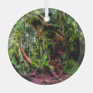 Ornement En Verre Forêt moussue