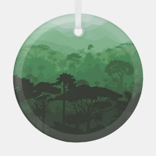 Ornement En Verre Forêt tropicale : arrière - plan vintage de la jun