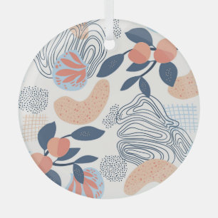 Ornement En Verre Formes Abstraites nature Motif sans couture