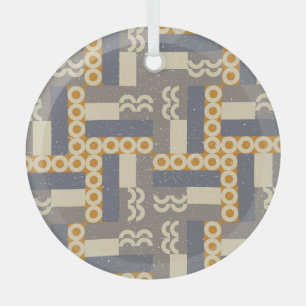 Ornement En Verre Formes géométriques rétro, motif moderne