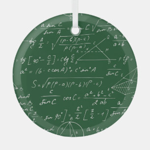 Ornement En Verre Formules de trigonométrie motif de tableau noir gé