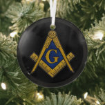 Ornement En Verre Freemason Masonic Carré et Compass Freemasony<br><div class="desc">Freemason,  ornement masonique. Carré et boussole,  franc-maçonnerie,  or. Masonique,  freemason,  freemasons,  maçon,  maçons,  Noël.</div>