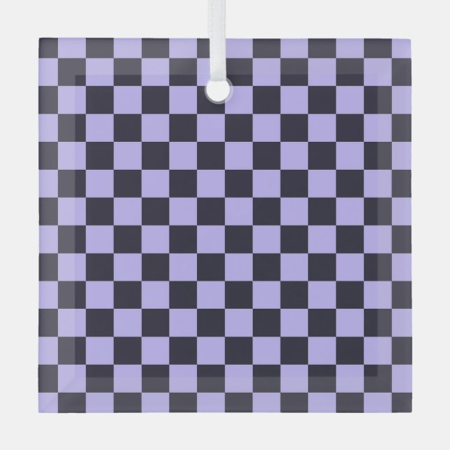 Ornement En Verre French lilac checkerboard pattern (Recto)