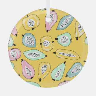 Ornement En Verre Fruits tropicaux : Motif d'impression dynamique
