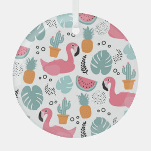 Ornement En Verre Fruits tropicaux : motif répétitif.