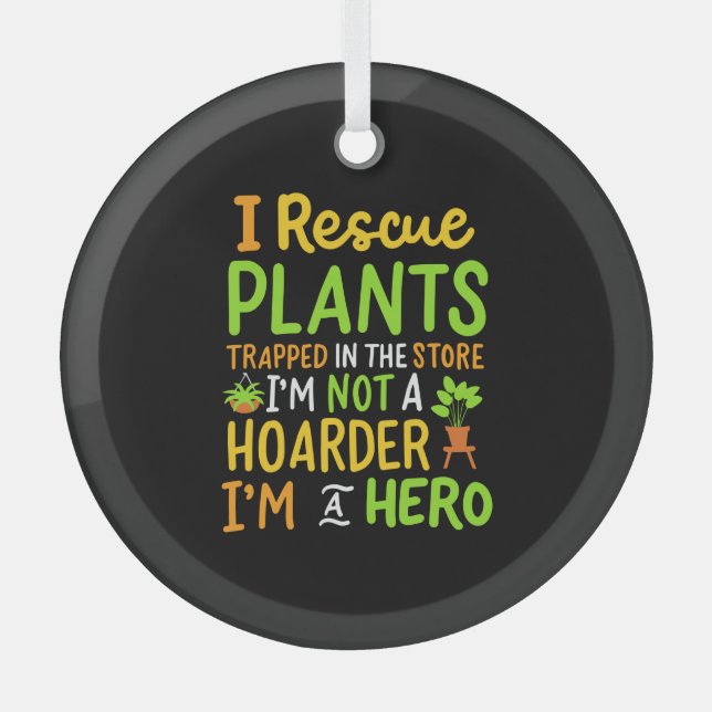 Ornement En Verre Funny Gardening (Recto)