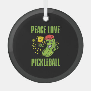 Ornement En Verre Funny Pickleball