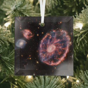 Ornement En Verre Galaxie Cartwheel de Webb : télescope spatial NASA