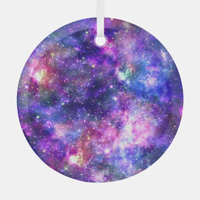 Ornement En Verre Galaxy Night Imprimer Design cosmique (Recto)