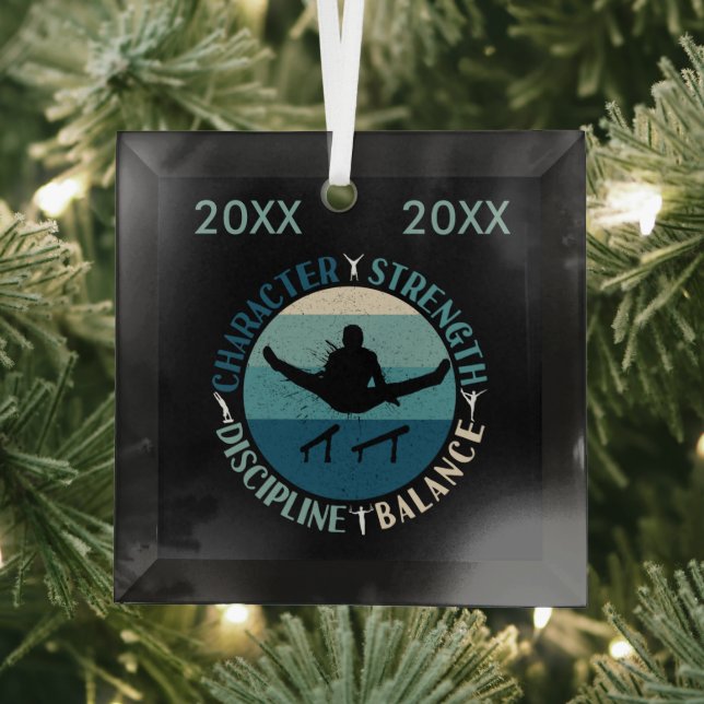 Ornement En Verre Garçons Gymnastique Caractère Force Discipline (Insitu)